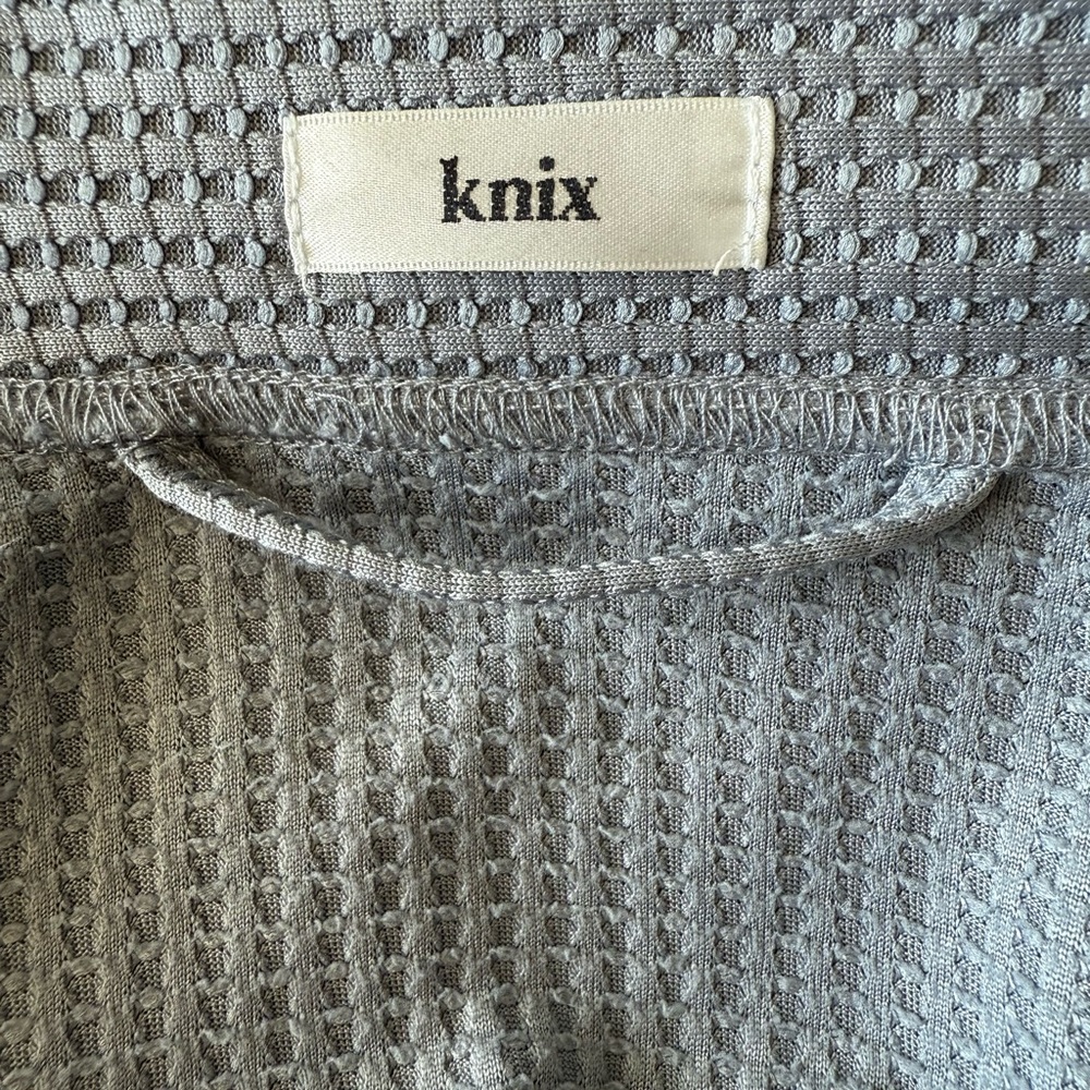 Knix Blue/Grey Waffle Robe - Picture 5 of 6